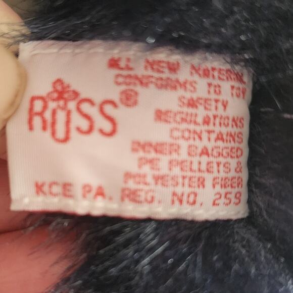 Russ Berrie Alleluia Dark Blue Plush Stuffed Animal Bear Peace - Picture 6 of 7